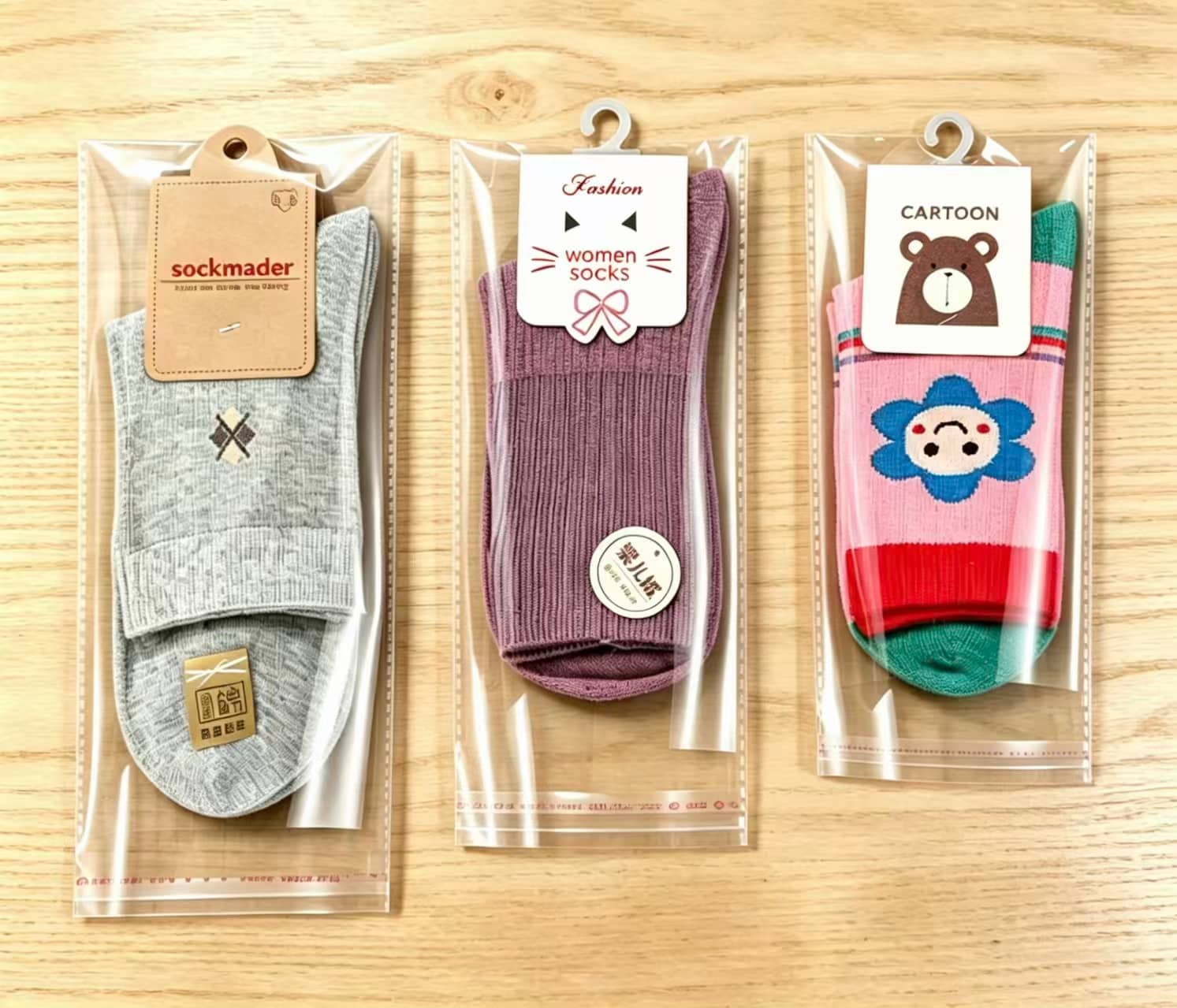 Sockmader OPP Bag with Hang tag