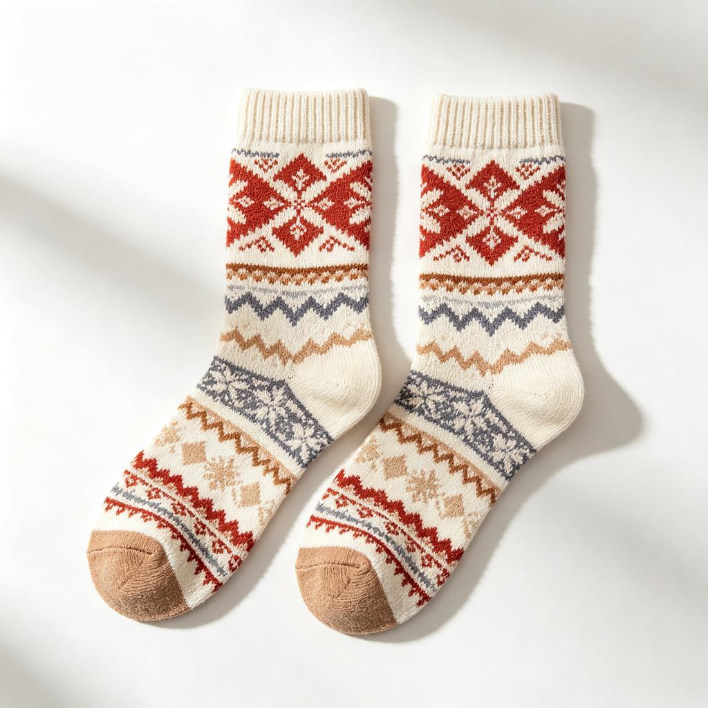 custom Fair Isle jacquard socks