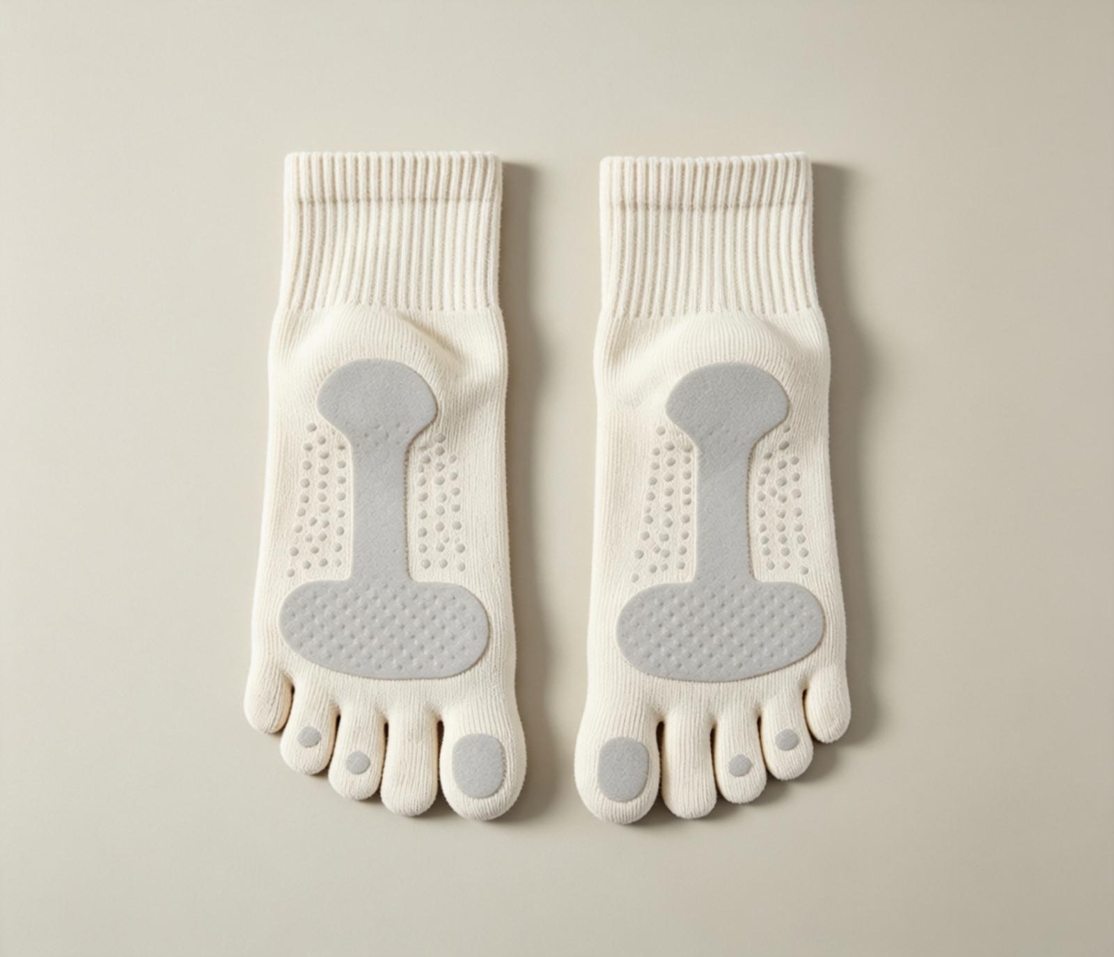 custom five toe yoga anti-slip socks