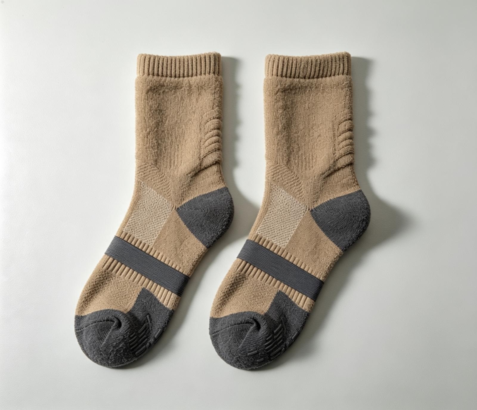 custom full terry hiking warm socks