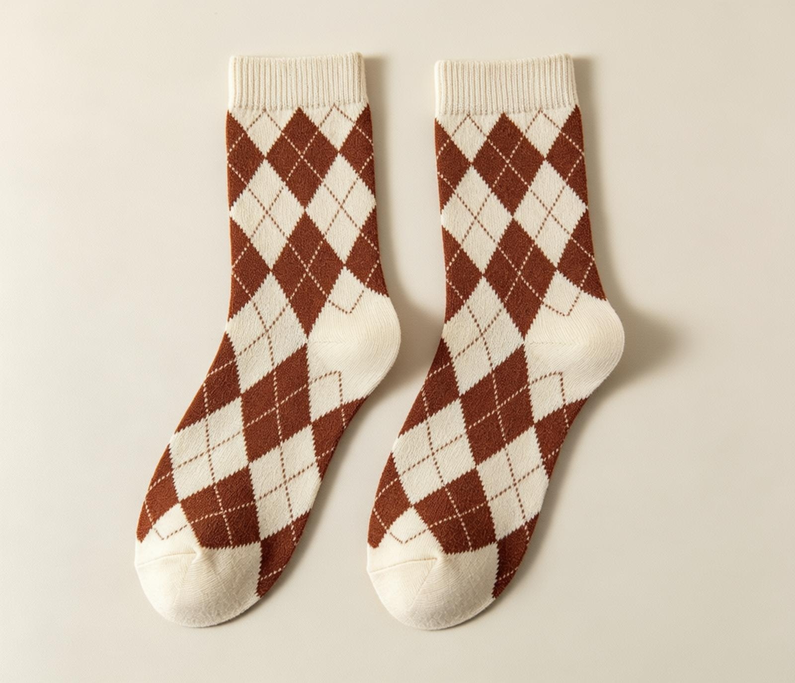 Custom jacquard crew socks 