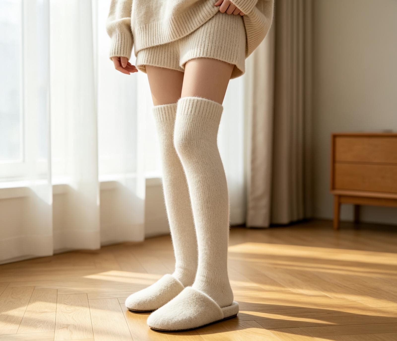 custom merino wool over knee thermal socks