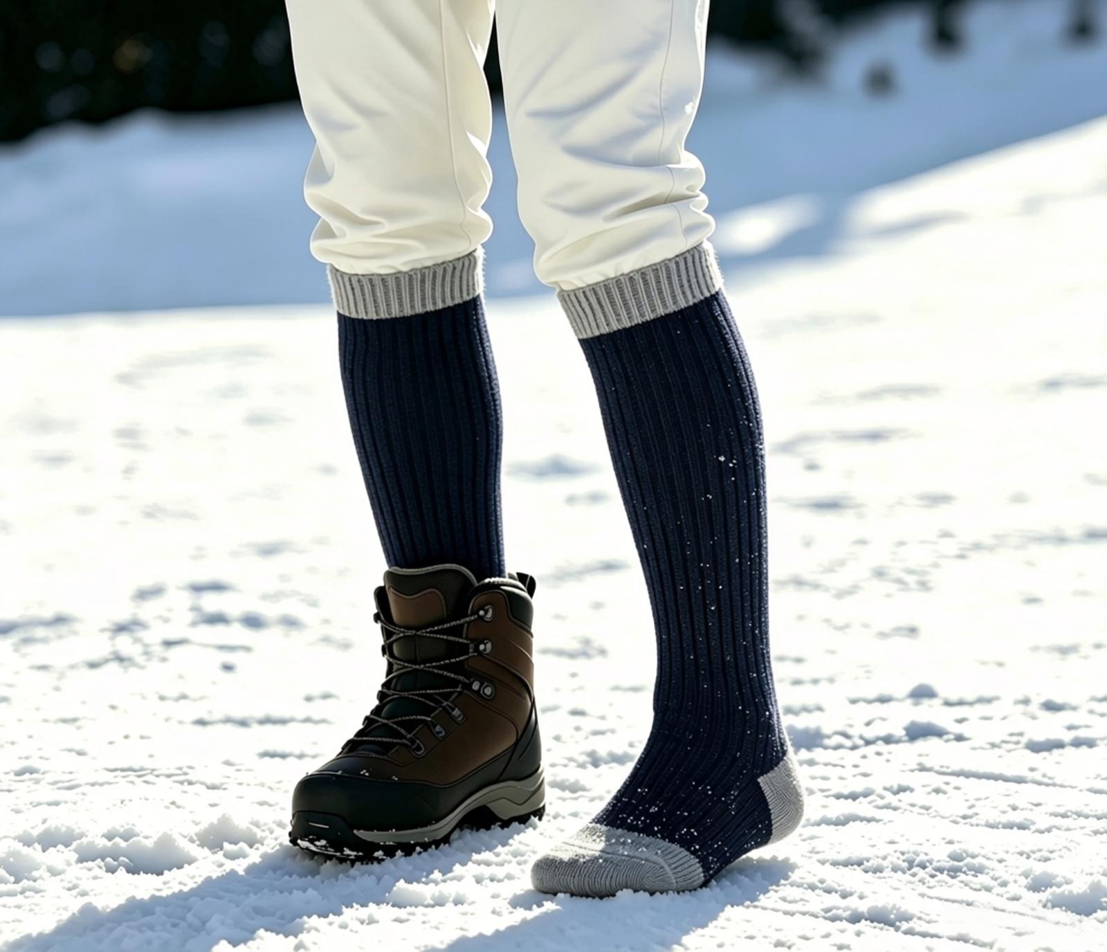 custom merino wool ski knee high socks