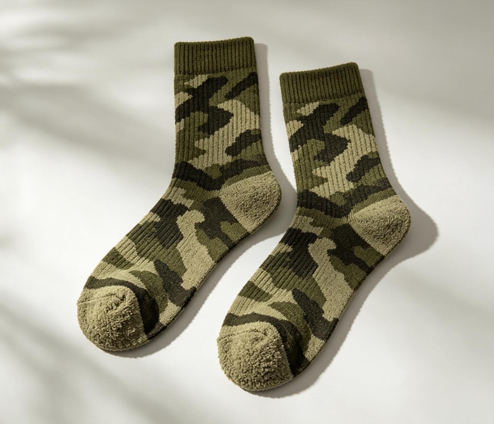 custom outdoor terry sole cotton socks