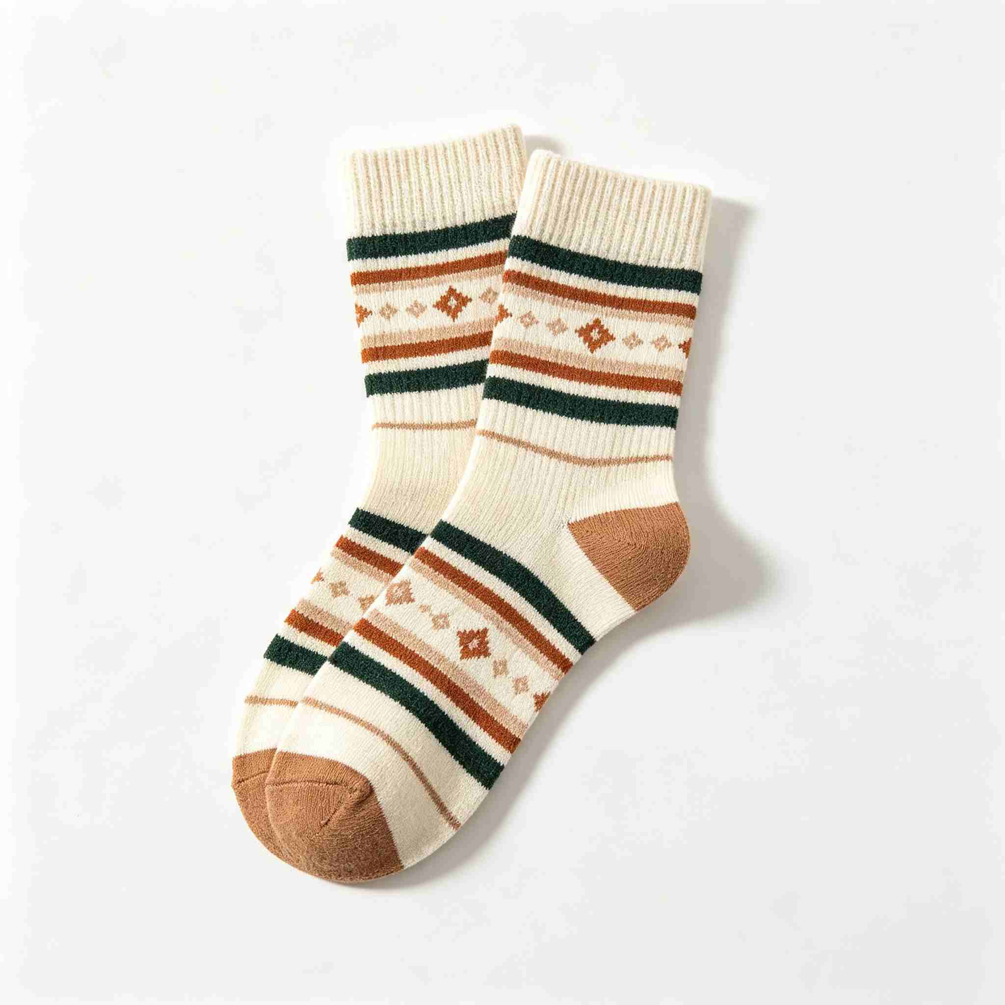 custom simple striped jacquard socks