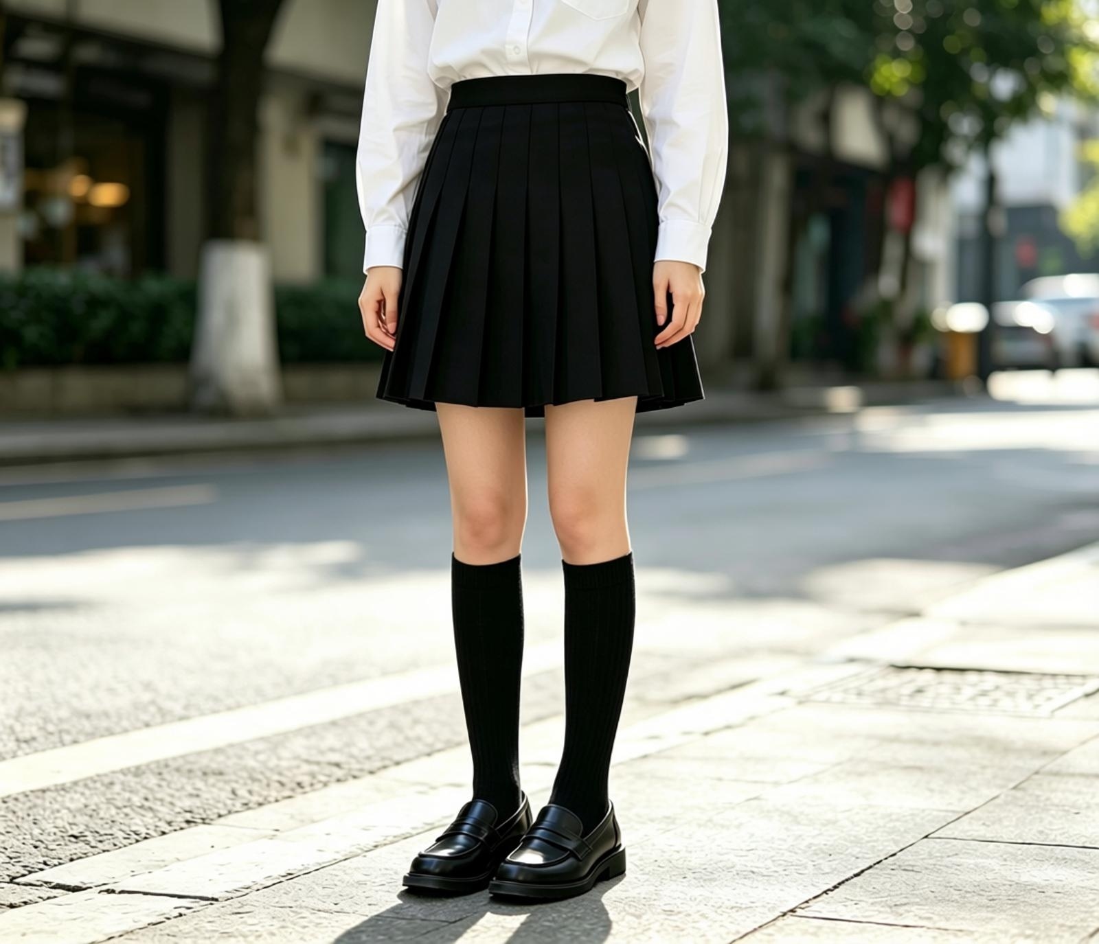 custom solid school knee high socks