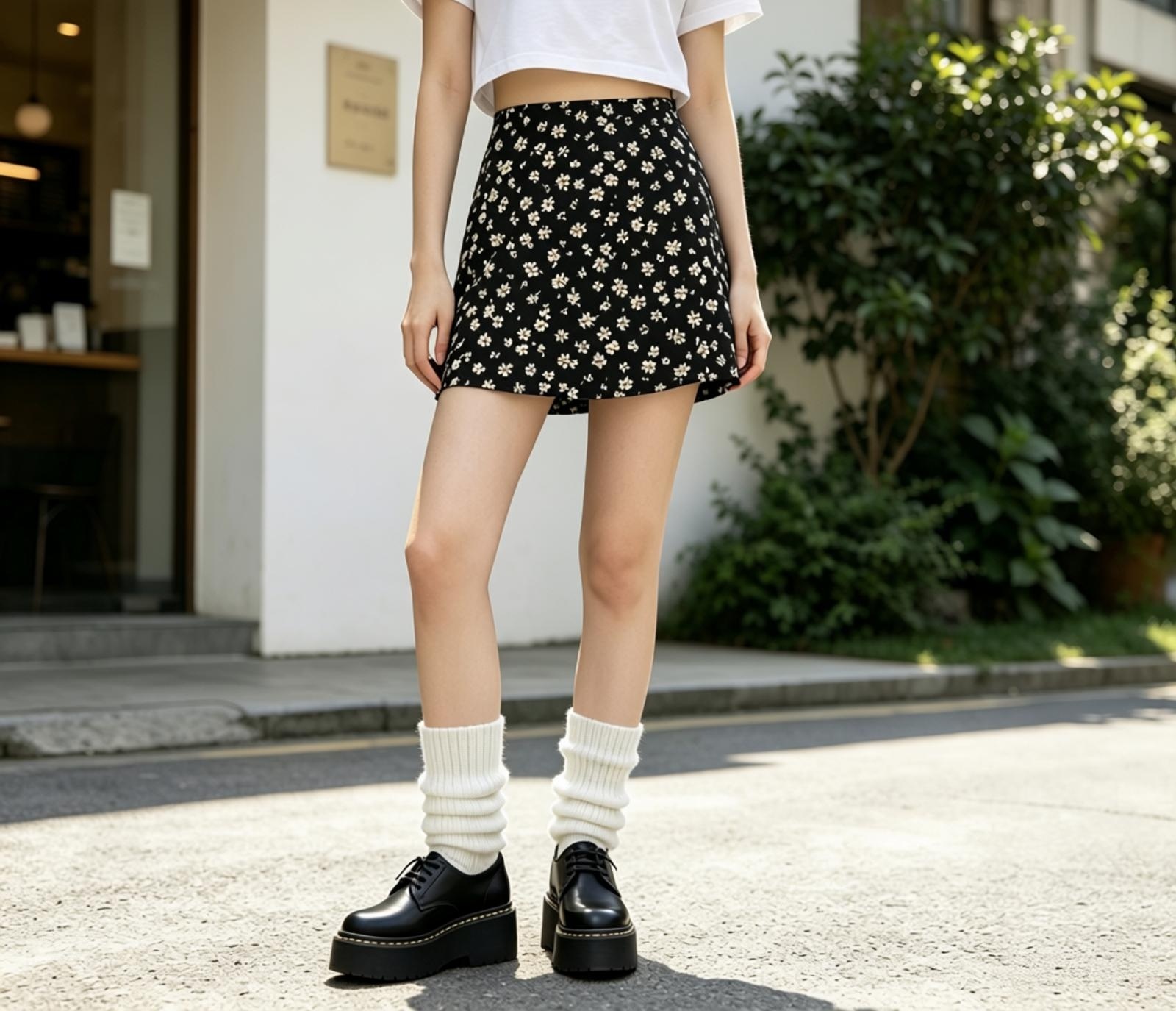 custom striped slouch knee high socks