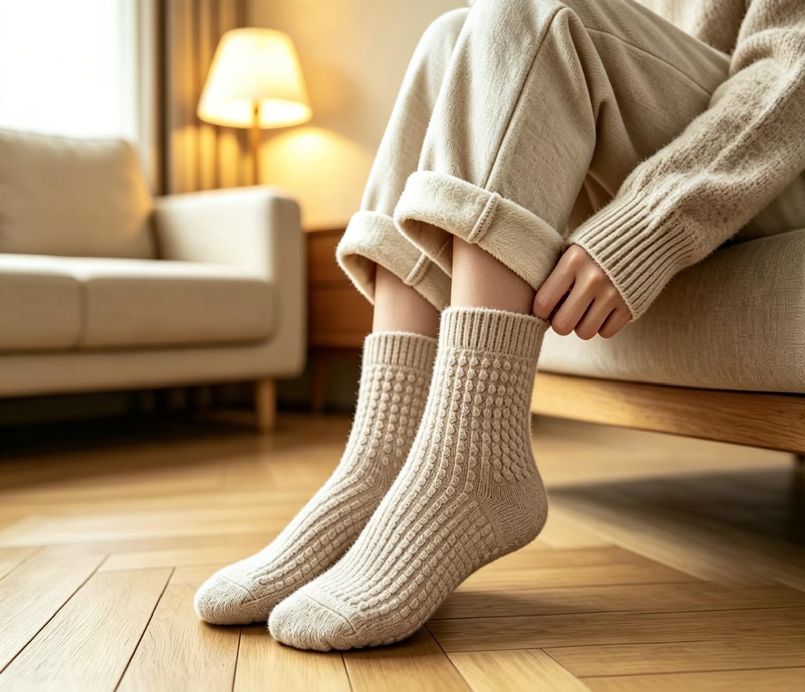 custom terry jacquard thermal socks